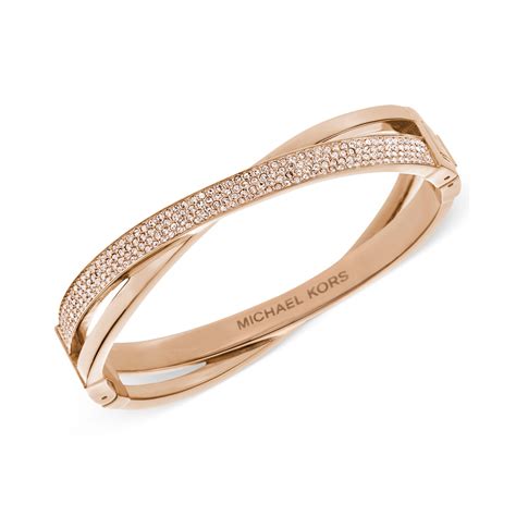 michael kors rose gold tone slider bracelet|michael kors diamond bangle bracelet.